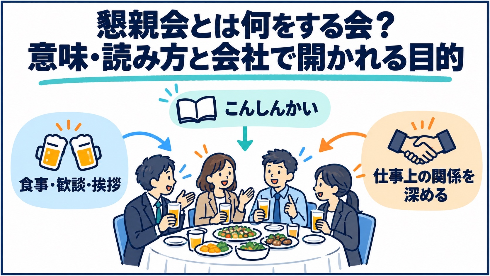 懇親会とは何をする会？意味・読み方と会社で開かれる目的